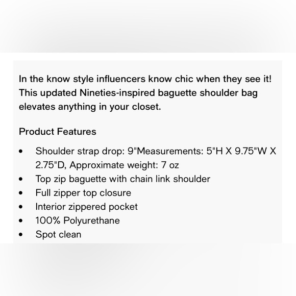 NWT❣️H.O.W Baguette Shoulder Bag - Picture 2 of 2